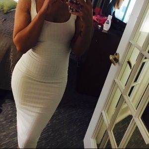 White Long Fitted Dress